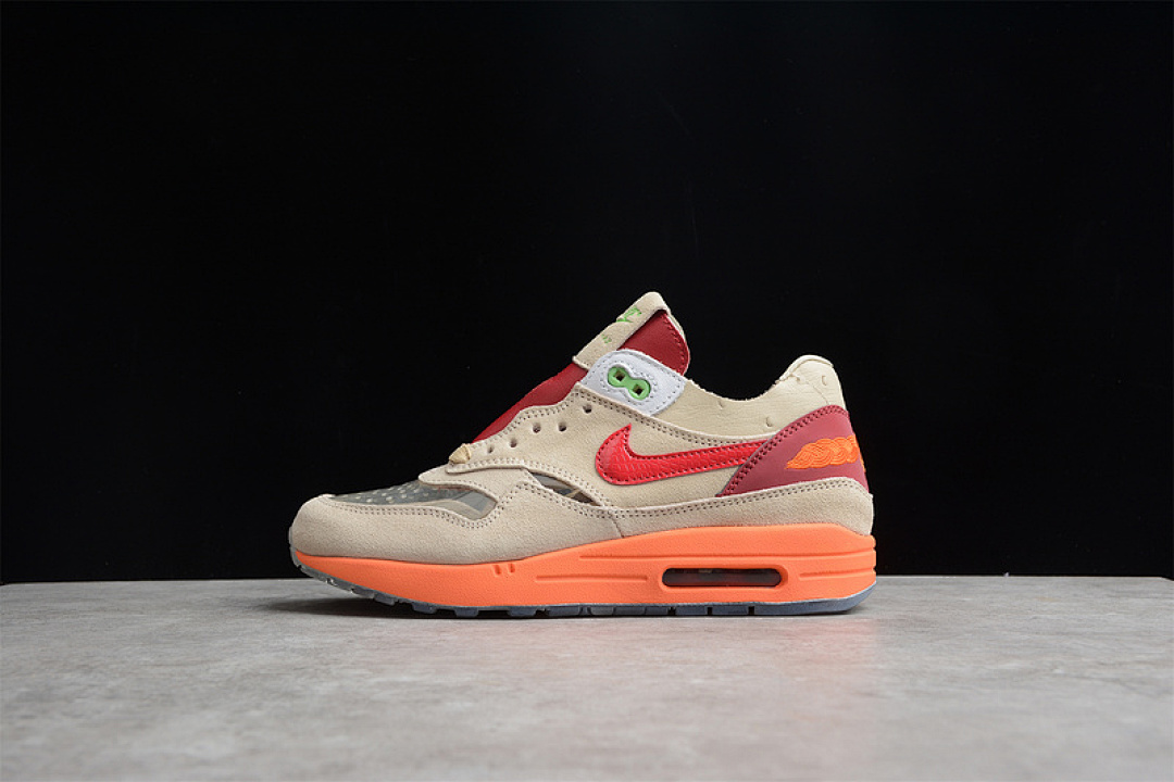 Unbranded [DD1870-100]-[CLOT X AIR MAX 1 KISS OF DEATH 2021 NET/DEEP RED/ORANGE BLAZE]-[UNISEX:36-45], photo 1