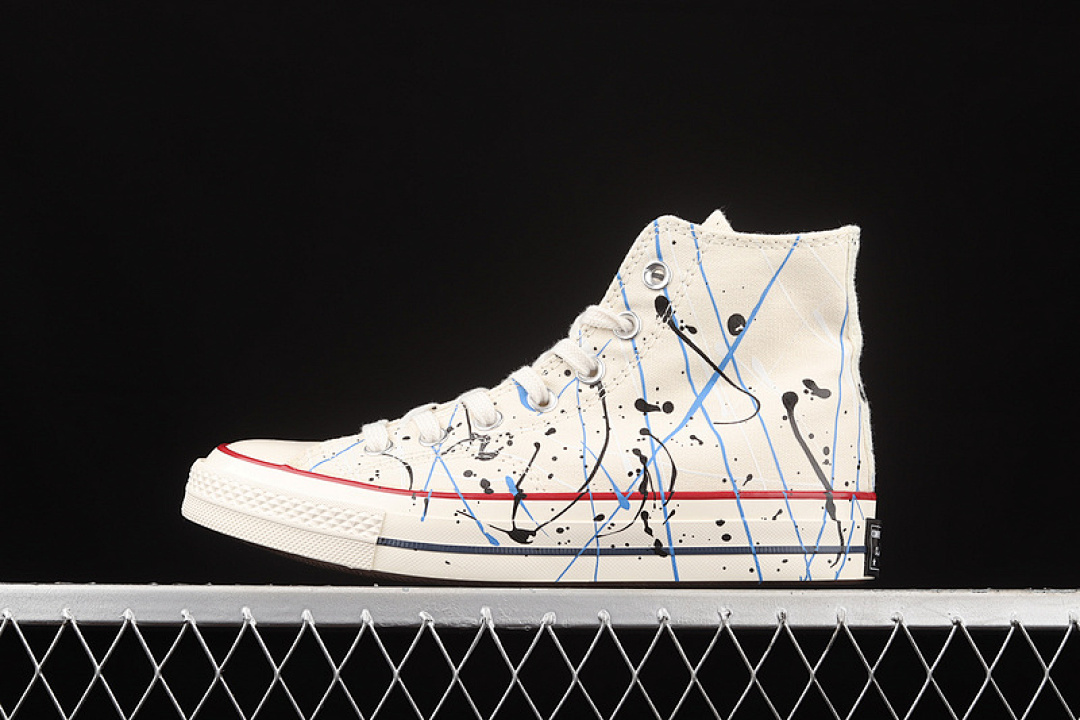 Converse [170802C]-[CHUCK TAYLOR ALL-STAR 70S HIGH PAINT SPLATTER EGRET/DIGITAL BLUE/EGRET], photo 1