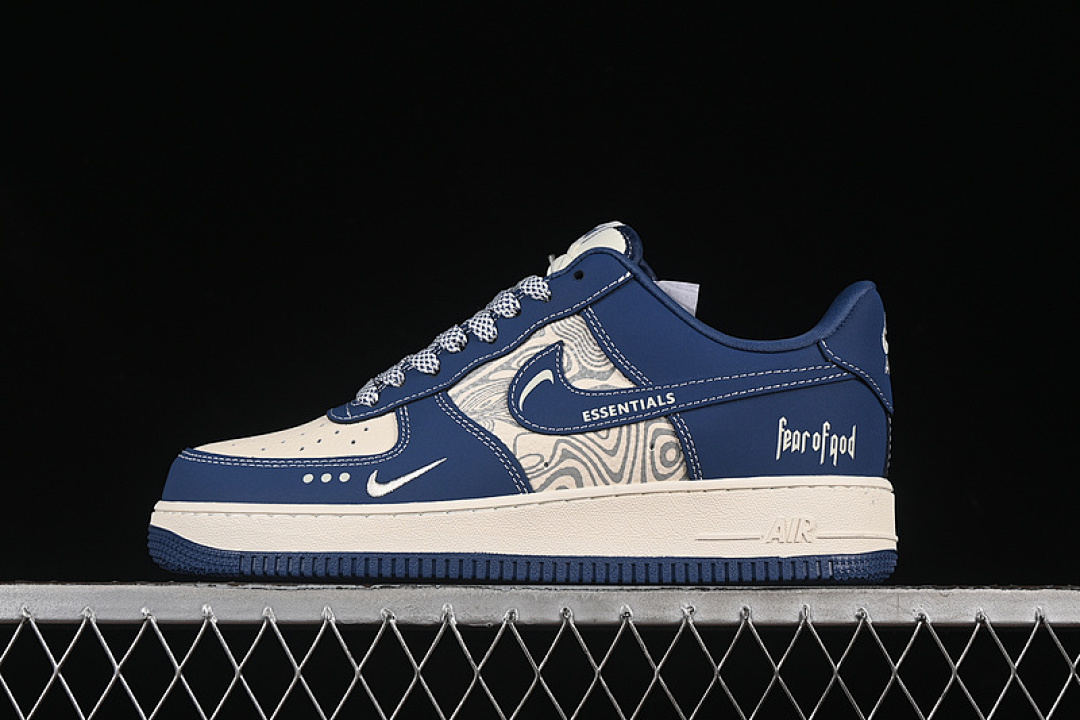 Nike [KK1988-079]-[AIR FORCE 1 07 LOW FOG WHITE/BLUE]-[WOMAN:36-39]-[MAN:40-45] - Image 2