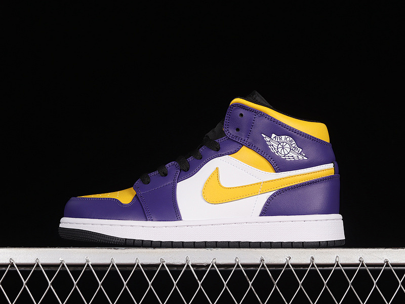 Jordan AIR Jordan 1 MID LAKERS DARK CONCORD/TAXI/WHITE/BLACK · DQ8426-517, photo 1