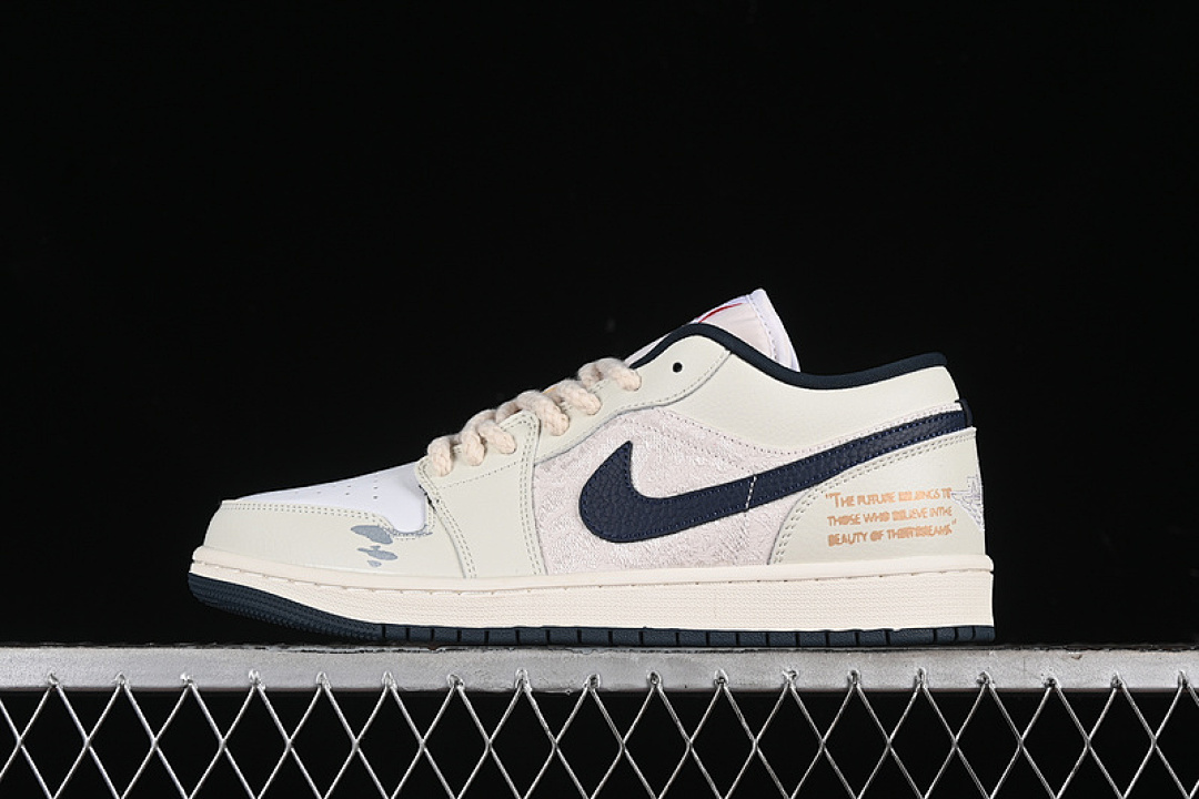 Jordan [HM3711-144]-[AIR JORDAN 1 LOW WHITE/AEGEAN STORM/PALE IVORY/ARMORY NAVY]-[UNISEX:36-46], photo 1