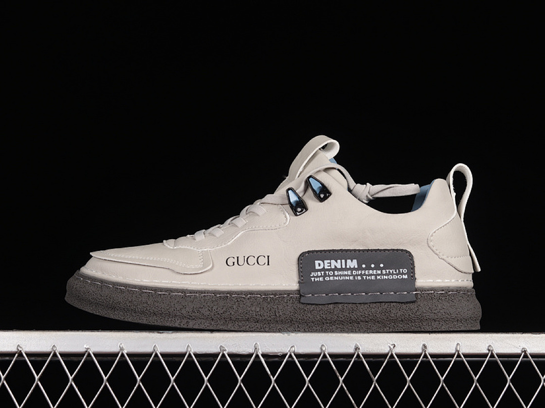 Unbranded [GU*CCI CASUAL TRENDY SNEAKERS LIGHT GREY/GREY/BLACK]-[MAN:39-44], photo 1