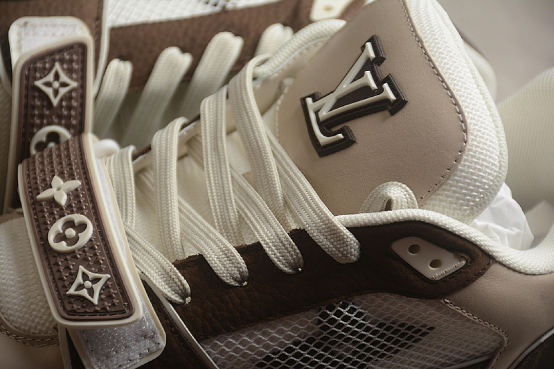 Louis Vuitton [2022TRAINER L*V LOUIS VUITTON TRAINER WHITE/BROWN/GREY]-[WOMAN:35-39]-[MAN:40-45] - Image 7