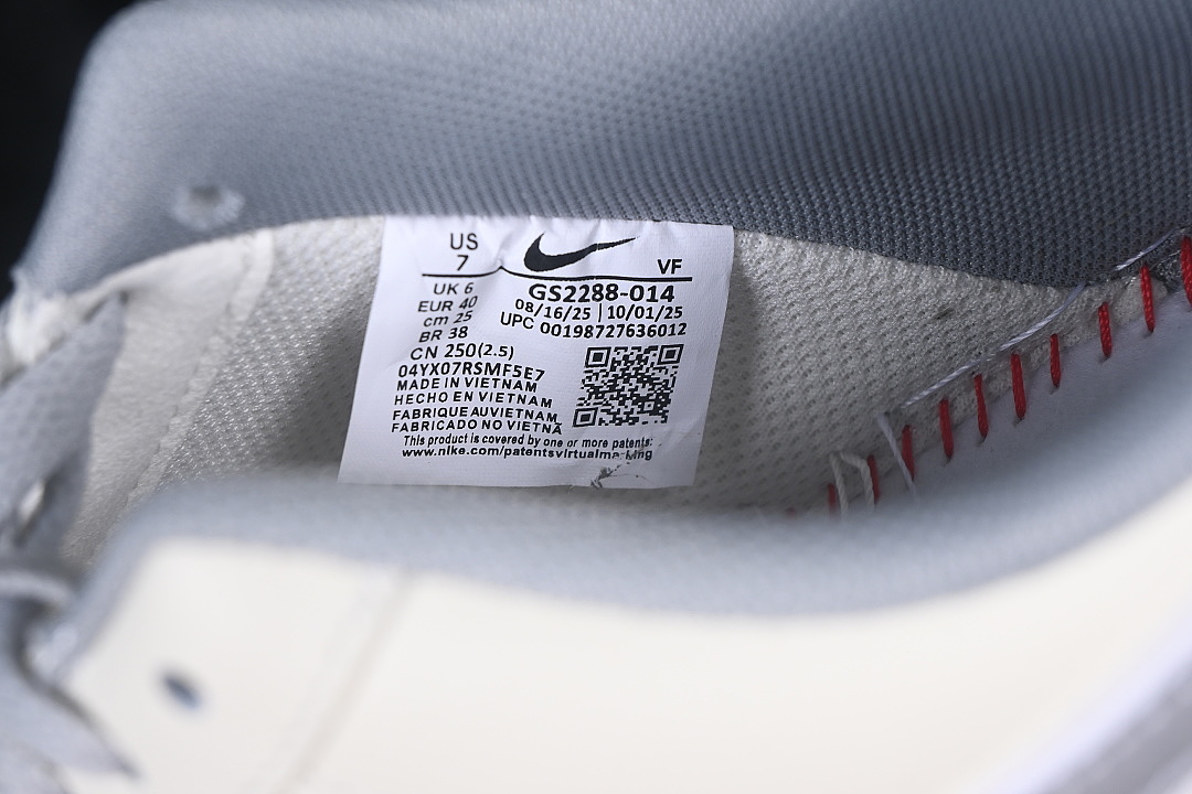 Nike [GS2288-014]-[AIR FORCE 1 07 LOW CASUAL SNEAKERS WHITE/GREY]-[WOMAN:36-39]-[MAN:40-45] - Image 6