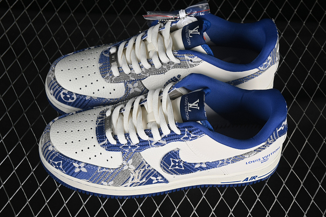 Nike [SC9207-540]-[AIR FORCE 1 07 LOW LV WHITE/GREY/BLUE]-[WOMAN:36-39]-[MAN:40-45] - Image 11