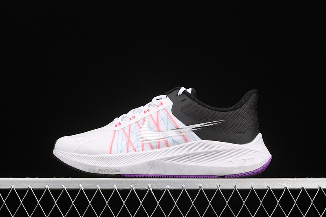 AIR ZOOM WINFLO 8 WHITE/BLACK/CHLORINE BLUE/METALLIC SILVER · CW3419-101, photo 1