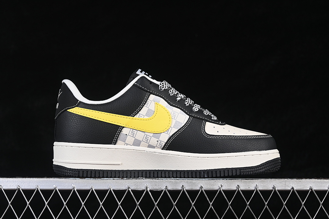 Nike [LD1999-019]-[AIR FORCE 1 07 LOW CASUAL SNEAKERS WHITE/BLACK/YELLOW]-[WOMAN:36-39]-[MAN:40-45] - Image 16