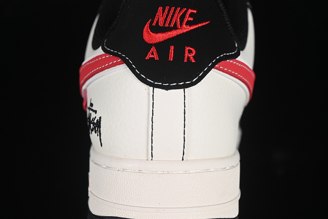 Nike [XS1958-518]-[AIR FORCE 1 07 LOW WHITE/BLACK/RED]-[WOMAN:36-39]-[MAN:40-45] - Image 7