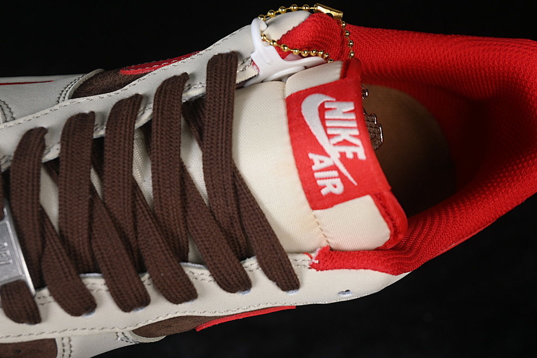 Nike [XD0028-003]-[AIR FORCE 1 07 LOW BEIGE/BROWN/RED]-[WOMAN:36-39]-[MAN:40-45] - Image 9