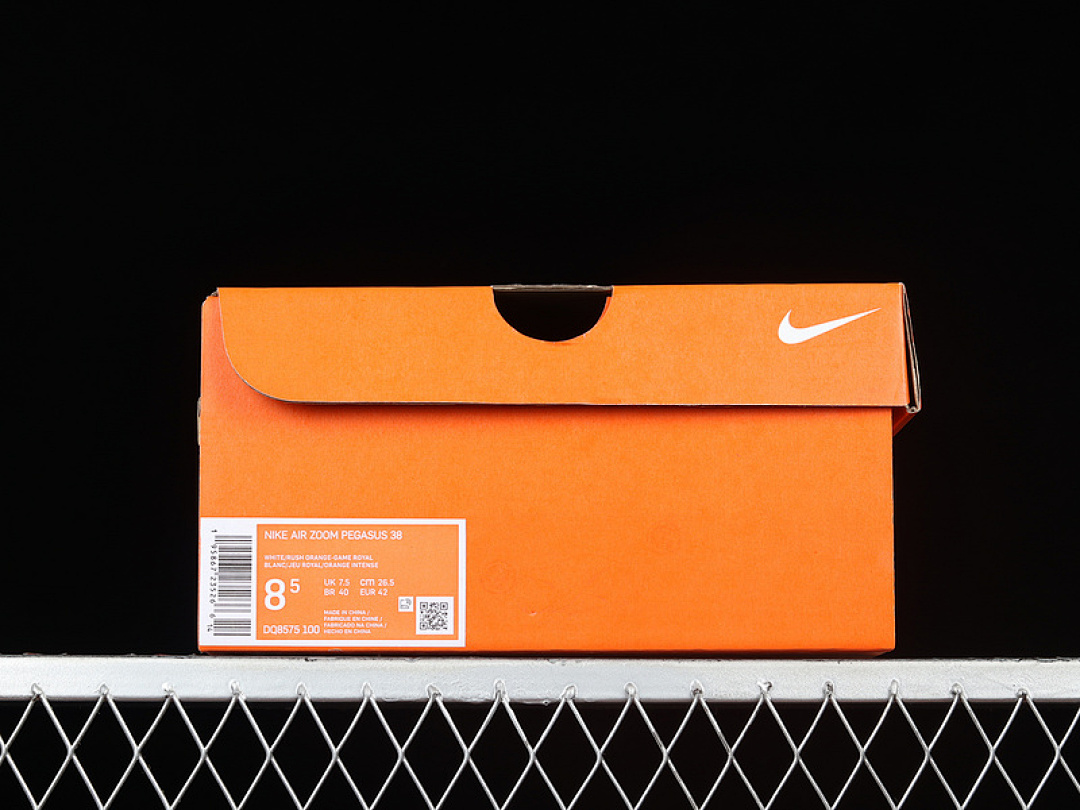 Nike [DQ8575-100]-[AIR ZOOM PEGASUS 38 WHITE/GAME ROYAL/UNIVERSITY BLUE/RUSH ORANGE]-[MAN:39-45] - Image 11