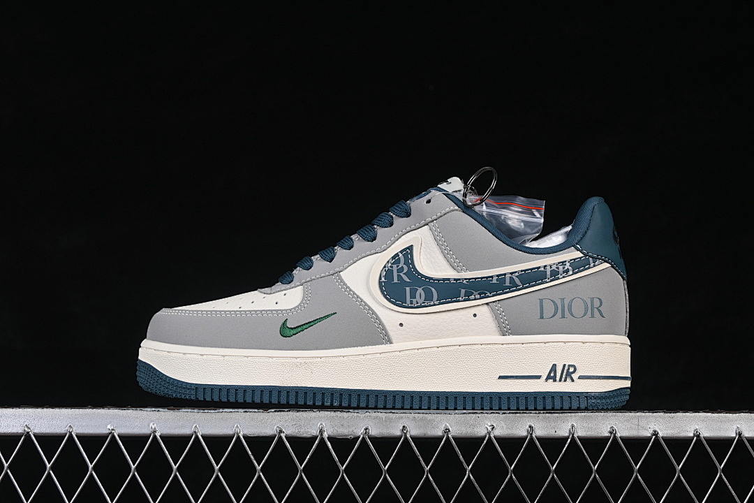 Nike [DD1928-313]-[AIR FORCE 1 07 LOW WHITE/GREY/BLUE]-[WOMAN:36-39]-[MAN:40-45] - Image 2