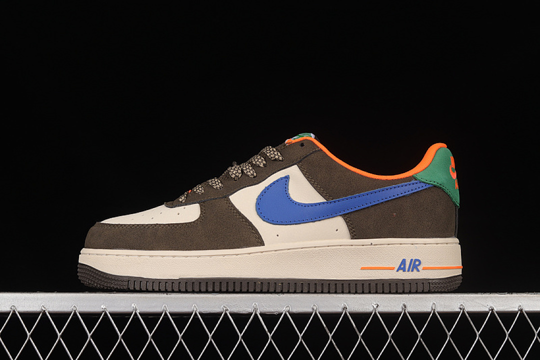 Nike Nike AIR FORCE 1 LOW 07 BROWN/BLUE/BEIGE-ORANGE · DH7568-001, photo 1