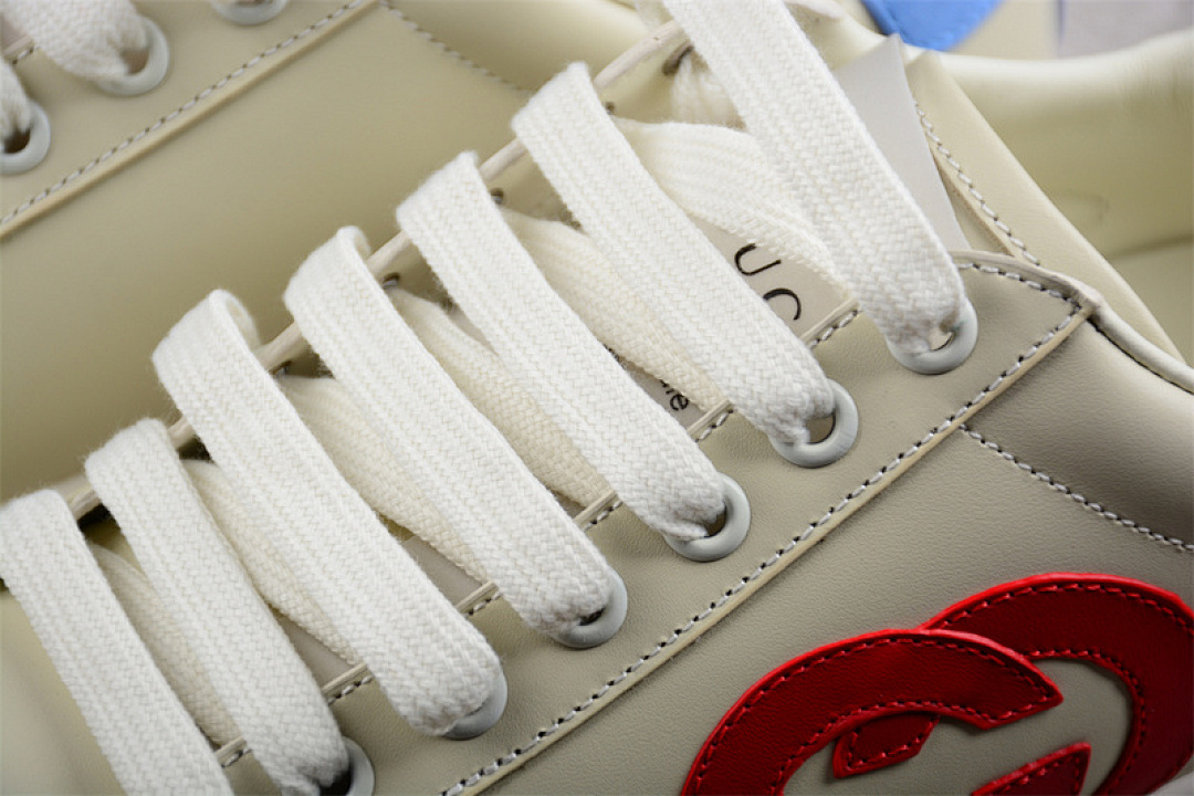 Gucci [GU*CCI ACE LOW TOP CASUAL SNEAKERS BEIGE/RED/LIGHT BLUE]-[WOMAN:35-39]-[MAN:40-44] - Image 6