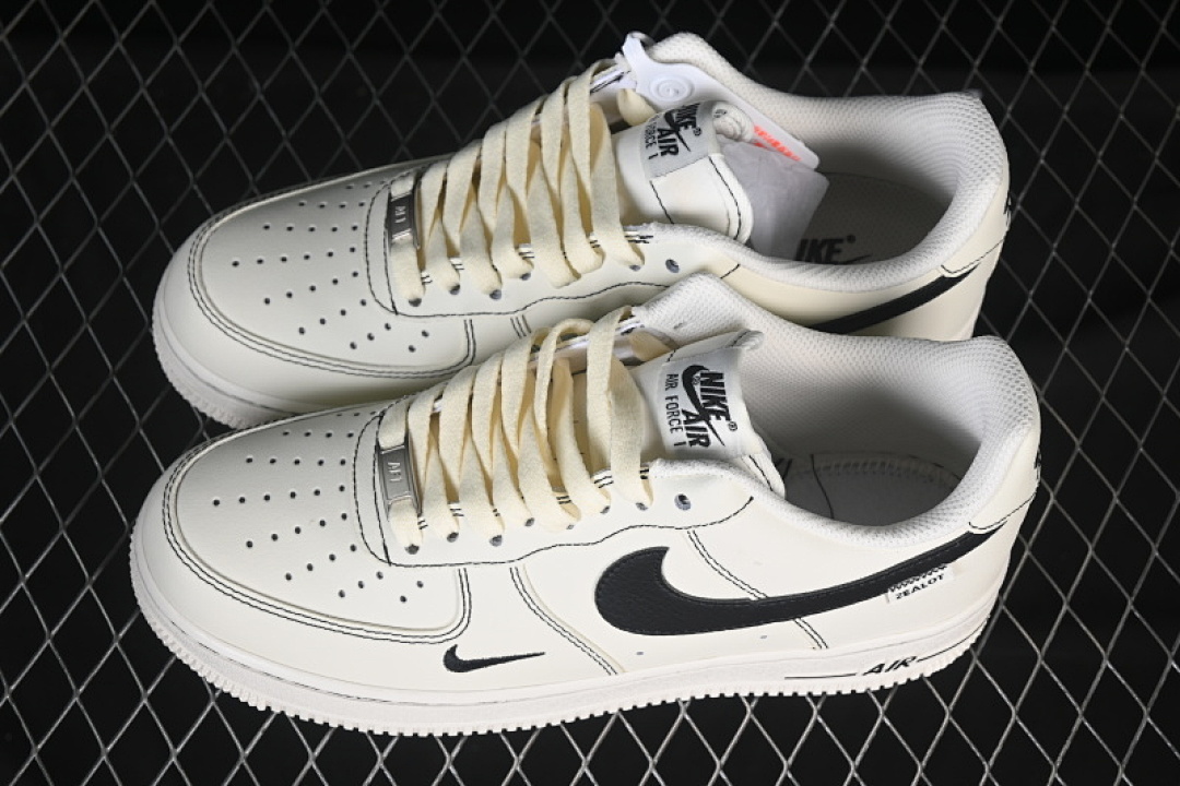 Nike [ZH0316-093]-[AIR FORCE 1 07 LOW WHITE/BLACK/YELLOW]-[WOMAN:36-39]-[MAN:40-45] - Image 11