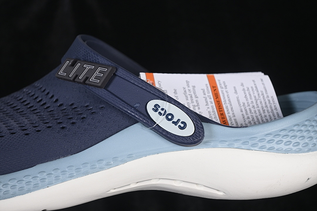 Crocs [LITERIDE 360 CLOG FASHIONABLE ROUND TOED NAVY BLUE/WHITE/SKY BLUE]-[WOMAN:36-39]-[MAN:40-46] - Image 3