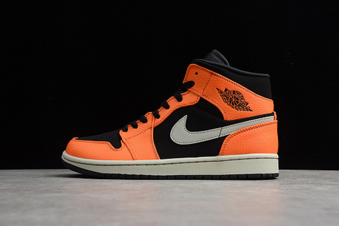 Jordan [554724-062]-[AIR JORDAN 1 MID BLACK/CONE-LIGHT BONE]-[MAN:40-46], photo 1