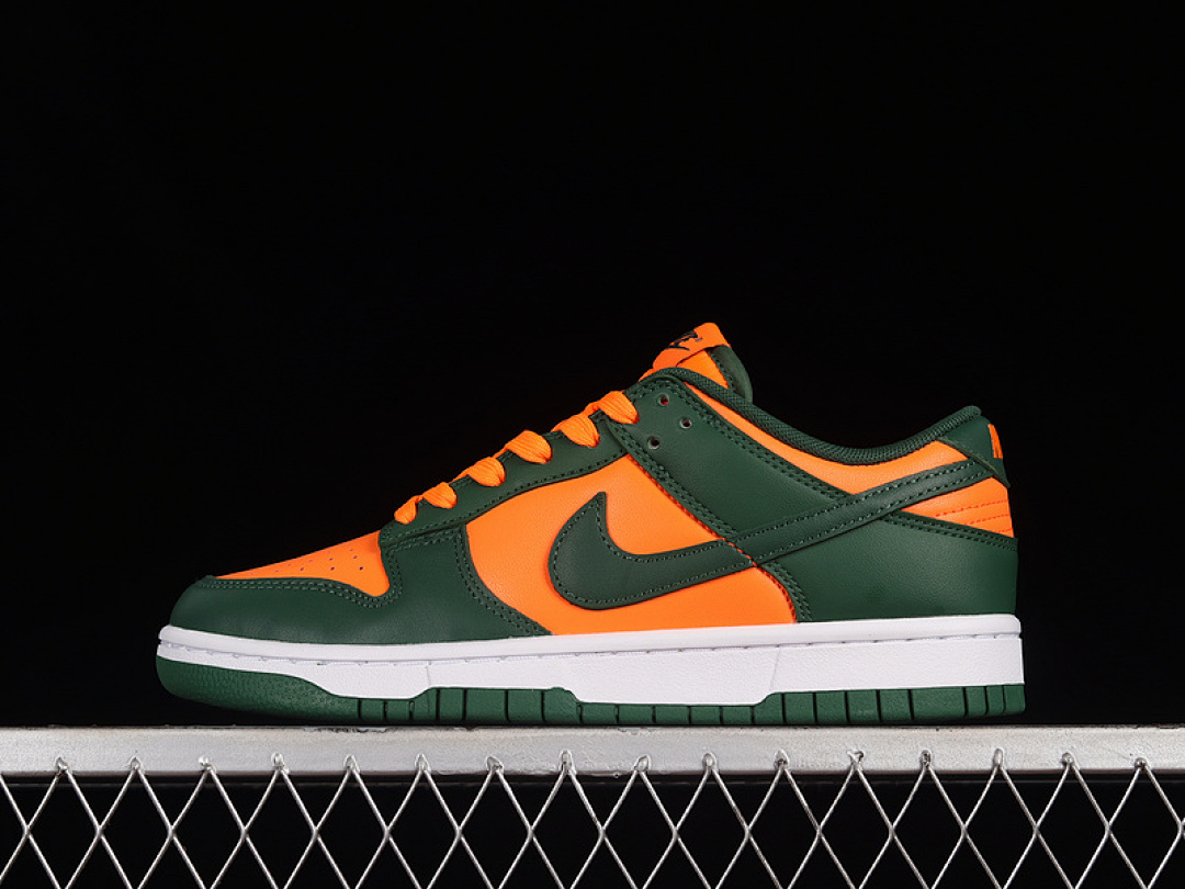 Unbranded [DD1391-300]-[SB DUNK LOW MIAMI HURRICANES GORGE GREEN/WHITE/TOTAL ORANGE]-[UNISEX:36-46], photo 1