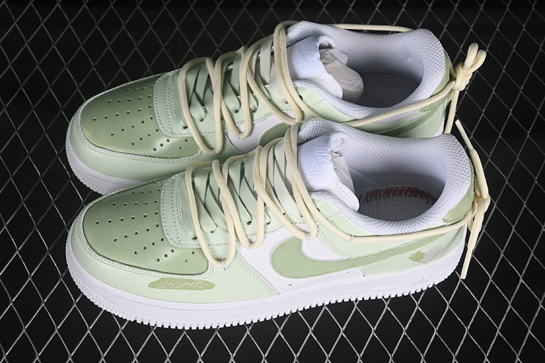 Nike [DH2920-111]-[AIR FORCE 1 07 LOW GREEN LOVE WHITE/GREEN]-[WOMAN:36-39]-[MAN:40-45] - Image 10