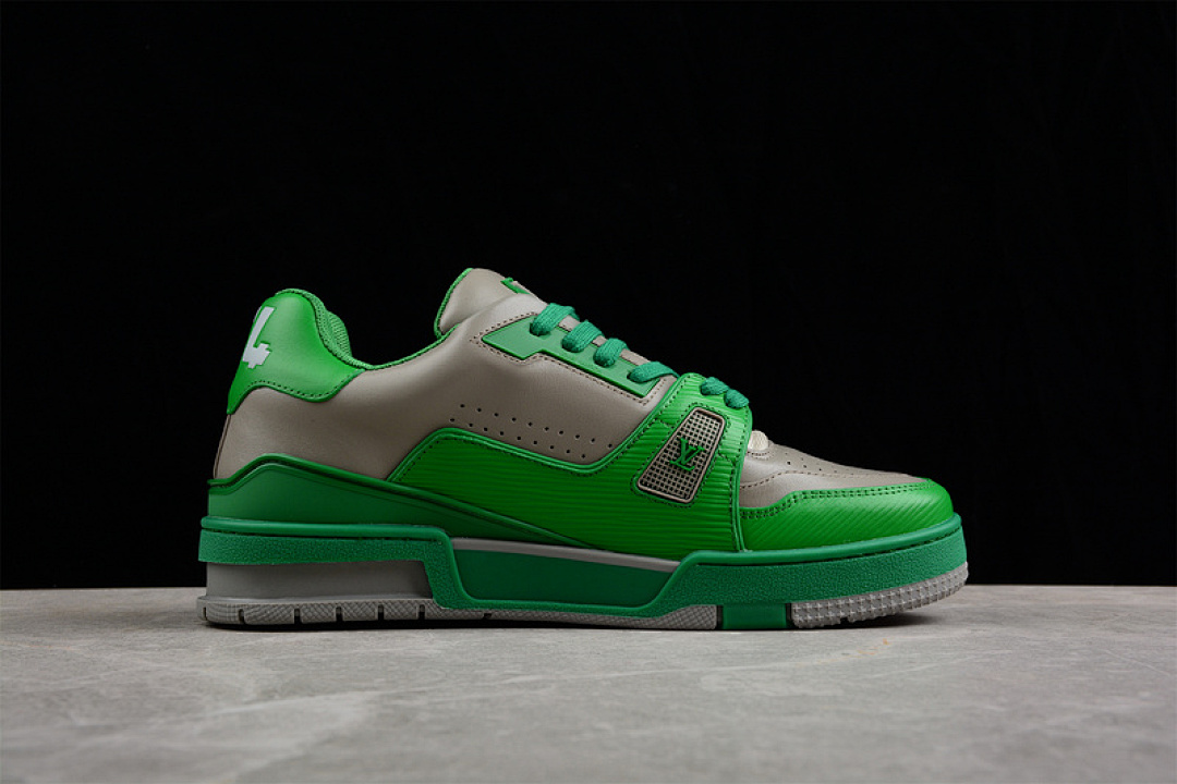 Louis Vuitton [L*V TRAINER SNEAKER LOW GREEN/GREY/GREEN]-[MAN:38-45] - Image 12