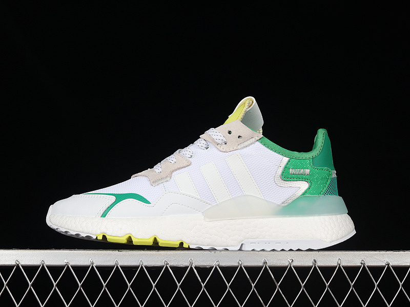 NITE JOGGER BOOST SHOES CLOUD WHITE/GREEN/YELLOW · CG6199, photo 1