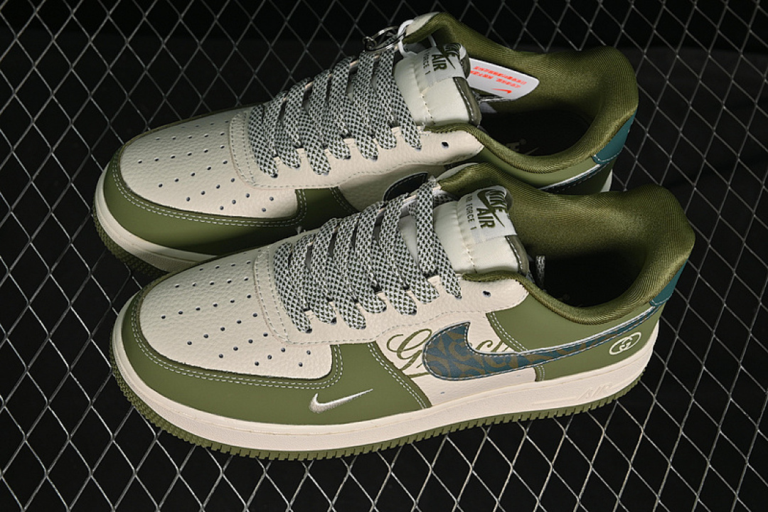 Nike [KK1988-094]-[AIR FORCE 1 07 LOW WHITE/GREY/GREEN]-[WOMAN:36-39]-[MAN:40-45] - Image 11