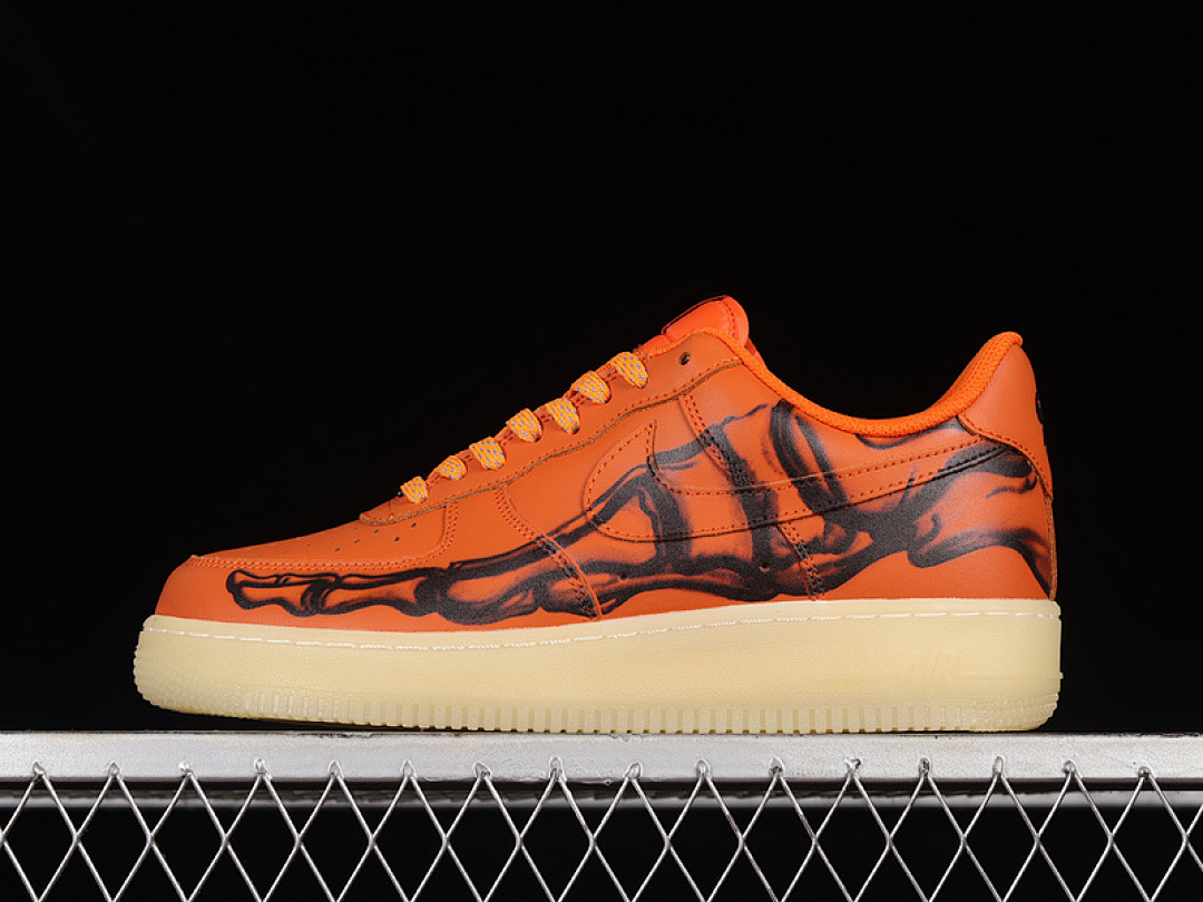 Nike [CU8067-800]-[AIR FORCE 1 LOW ORANGE SKELETON STARFISH/WHITE/BLACK]-[WOMAN:36-39]-[MAN:40-45], photo 1