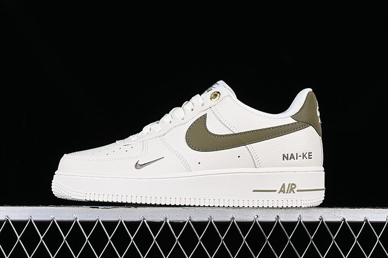Nike Nike AIR FORCE 1 07 LOW NAI-KE WHITE/GREEN · NK0621-955, photo 1