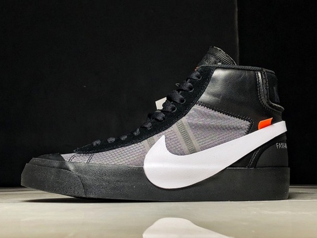 Off-White [AA3832-001]-[OFF-WHITE X BLAZER MID WOLF GREY/PURE PLATINUM-BLACK-COOL GREY]-[UNISEX:36-46], photo 1
