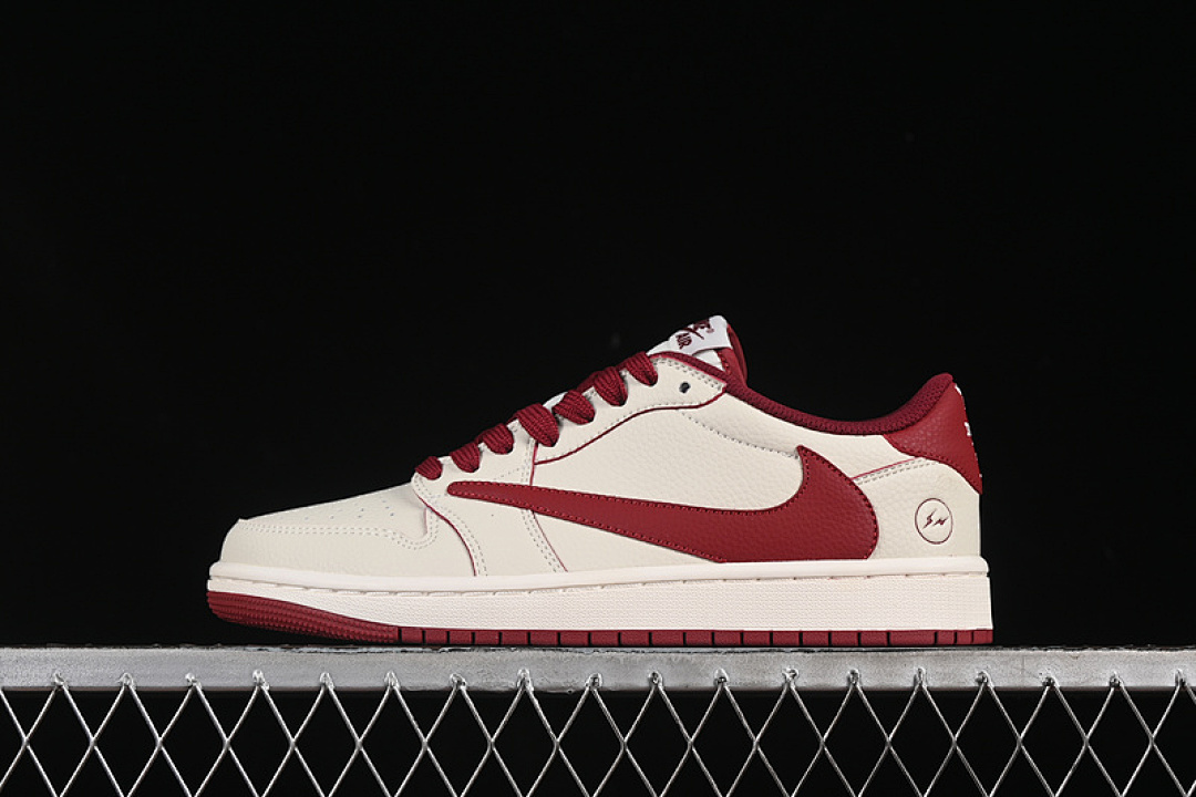 Jordan TRAVIS SCOTT X FRAGMENT DESIGN AIR Jordan 1 LOW OG SP WHITE/RED · LK1099-066, photo 1