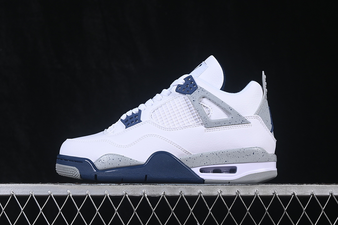 Jordan [DH6927-140]-[AIR JORDAN 4 RETRO CASUAL SHOES NAVY BLUE/GREY/WHITE]-[WOMAN:36-39]-[MAN:40-47.5], photo 1