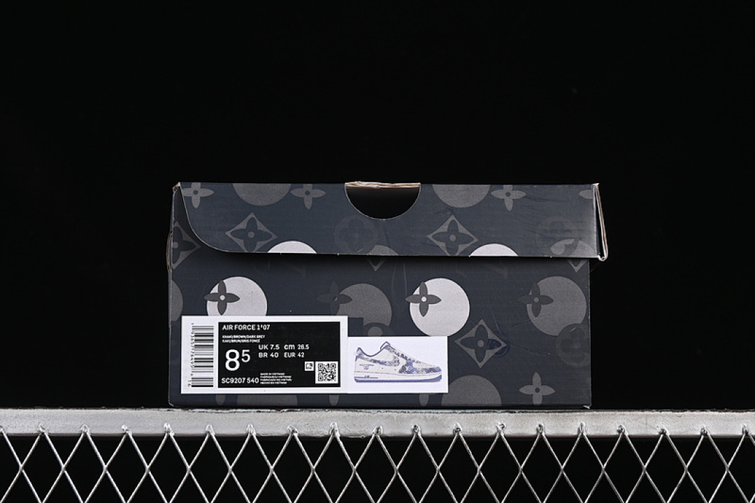 Nike [SC9207-540]-[AIR FORCE 1 07 LOW LV WHITE/GREY/BLUE]-[WOMAN:36-39]-[MAN:40-45] - Image 12