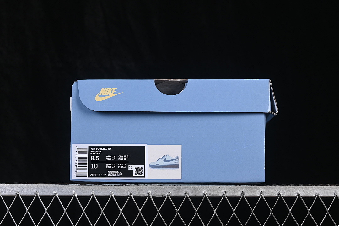 Nike [ZH0316-152]-[AIR FORCE 1 07 LOW CASUAL SNEAKERS WHITE/BLACK]-[WOMAN:36-39.5]-[MAN:40-45] - Image 12
