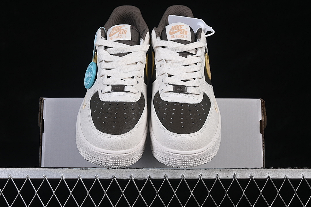 Nike [IR0796-030]-[AIR FORCE 1 07 LOW CASUAL SNEAKERS WHITE/BLACK/YELLOW]-[WOMAN:36-39]-[MAN:40-45] - Image 13