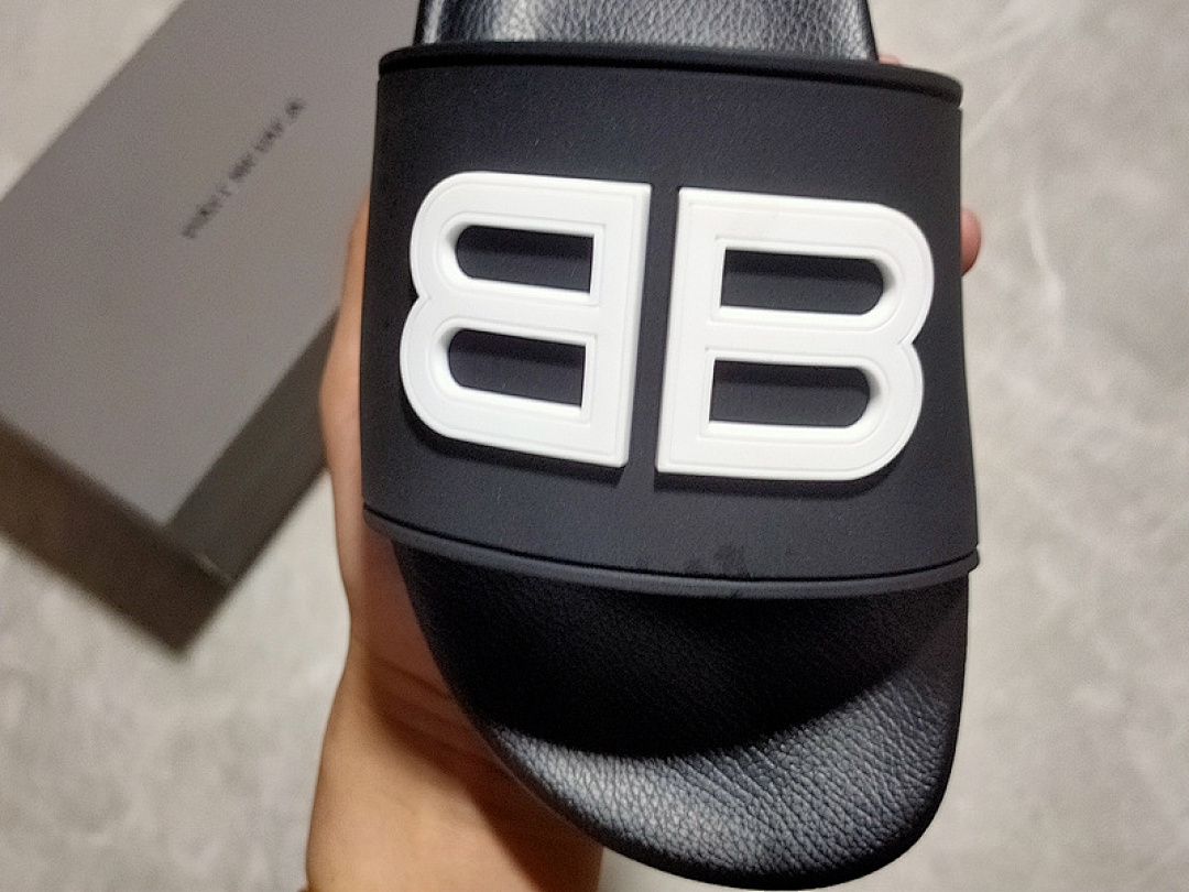 Balenciaga [BA*LEN*CIAGA LOGO POOL SIDES BLACK/BLACK/WHITE]-[WOMAN:35-39]-[MAN:40-45] - Image 6