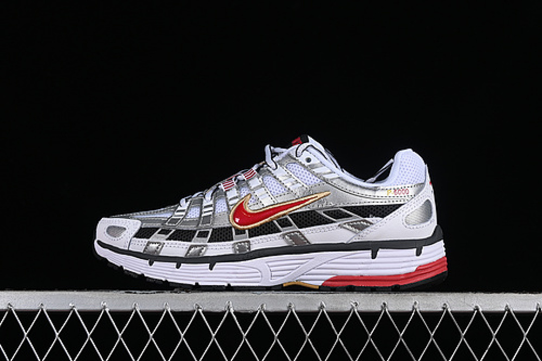 Nike Nike P-6000 METALLIC SILVER/WHITE-UNIVERSITY RED · BV1021-101, photo 1