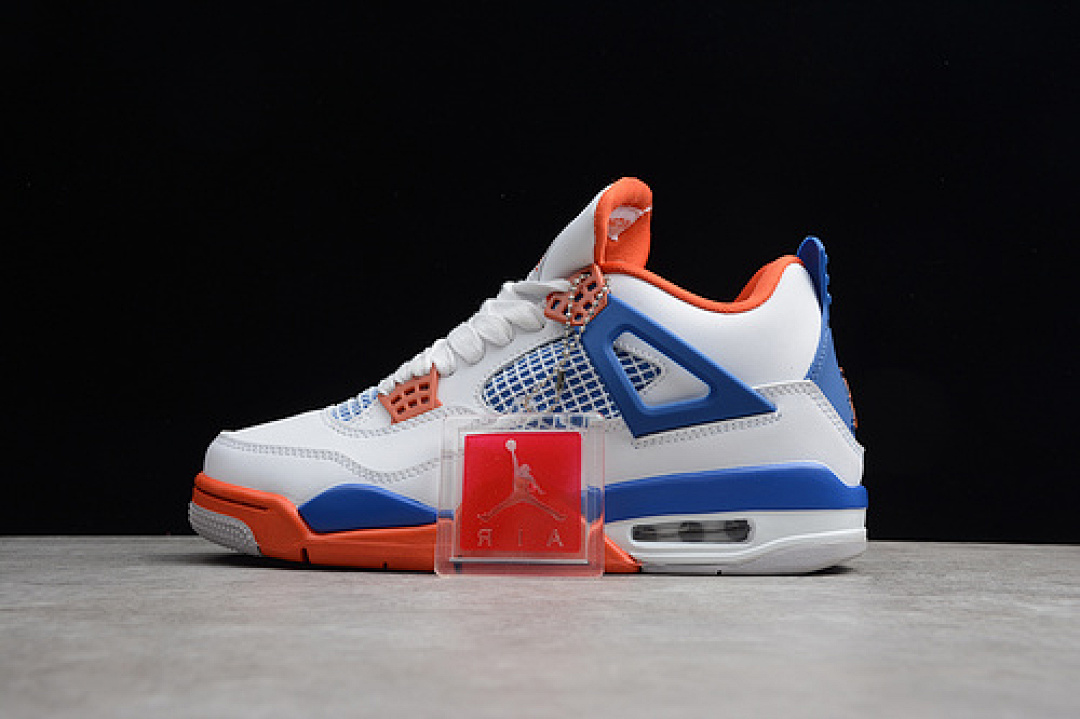 Jordan [84-82-93]-[308497-171]-[AIR JORDAN 4 RETRO KNICKS WHITE/ROYAL BLUE-ORANGE]-[MAN:40-46], photo 1