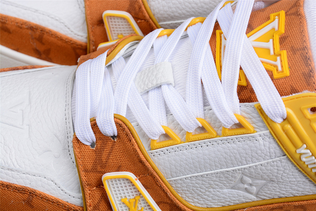 Louis Vuitton [L*V TRAINER SNEAKERS WHITE/YELLOW/ORANGE]-[MAN:38-45] - Image 8