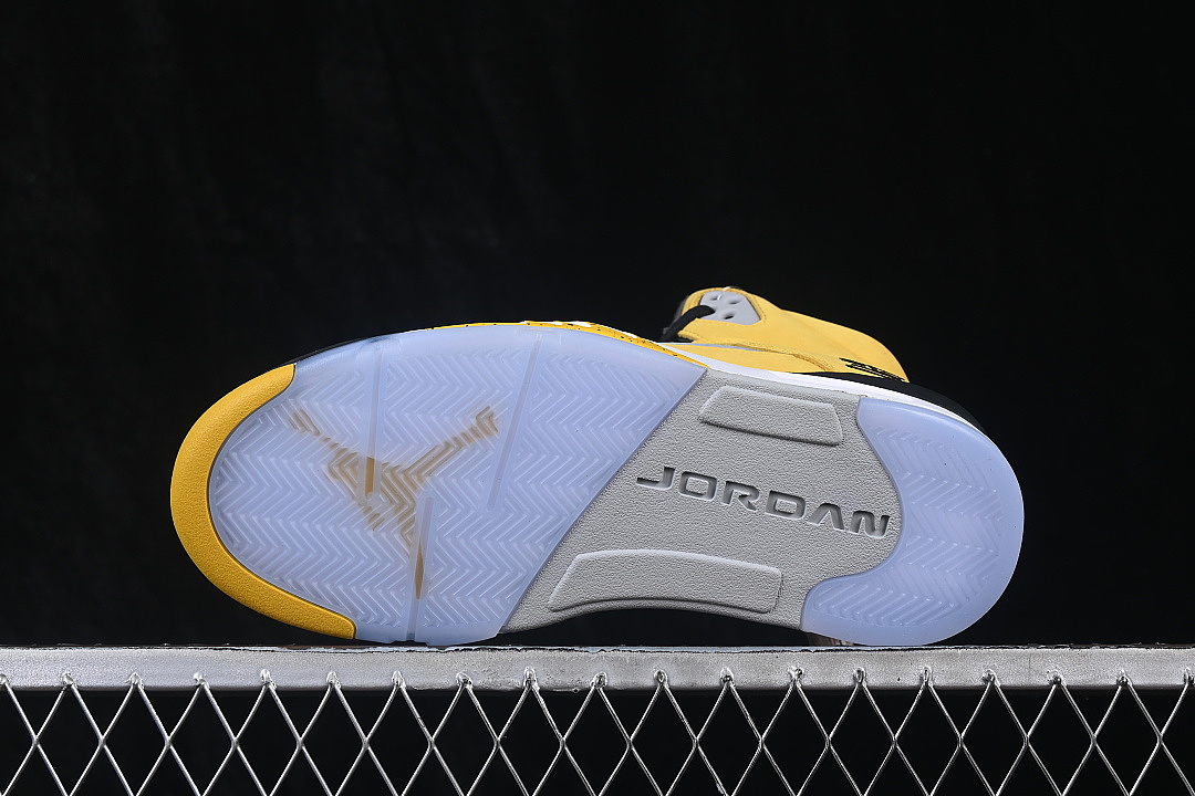 Unbranded [IO3372-700]-[AIR JORDAN 5 RETRO AJ5 BASKETBALL SHOES YELLOW/GREY]-[WOMAN:36-39]-[MAN:40-49] - Image 14