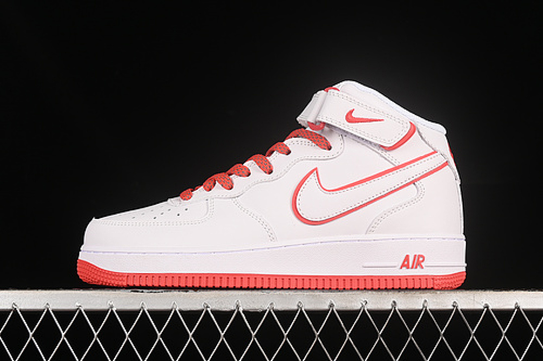 Nike [WP5623-832]-[AIR FORCE 1 07 MID OFF WHITE/RED]-[WOMAN:36-39]-[MAN:40-45], photo 1