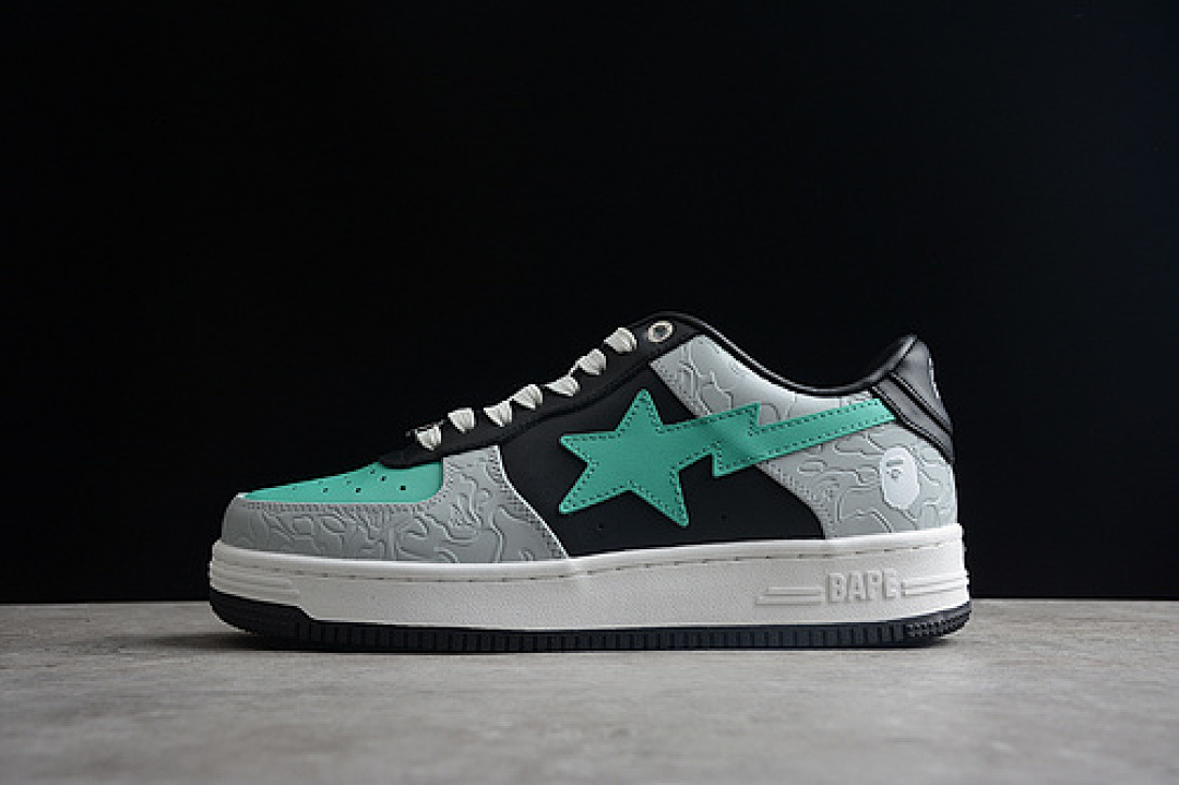 Bape [1H70191002]-[BAPE STA LOW M2 GREEN/BLACK/GREY]-[WOMAN:36-39]-[MAN:40-45], photo 1