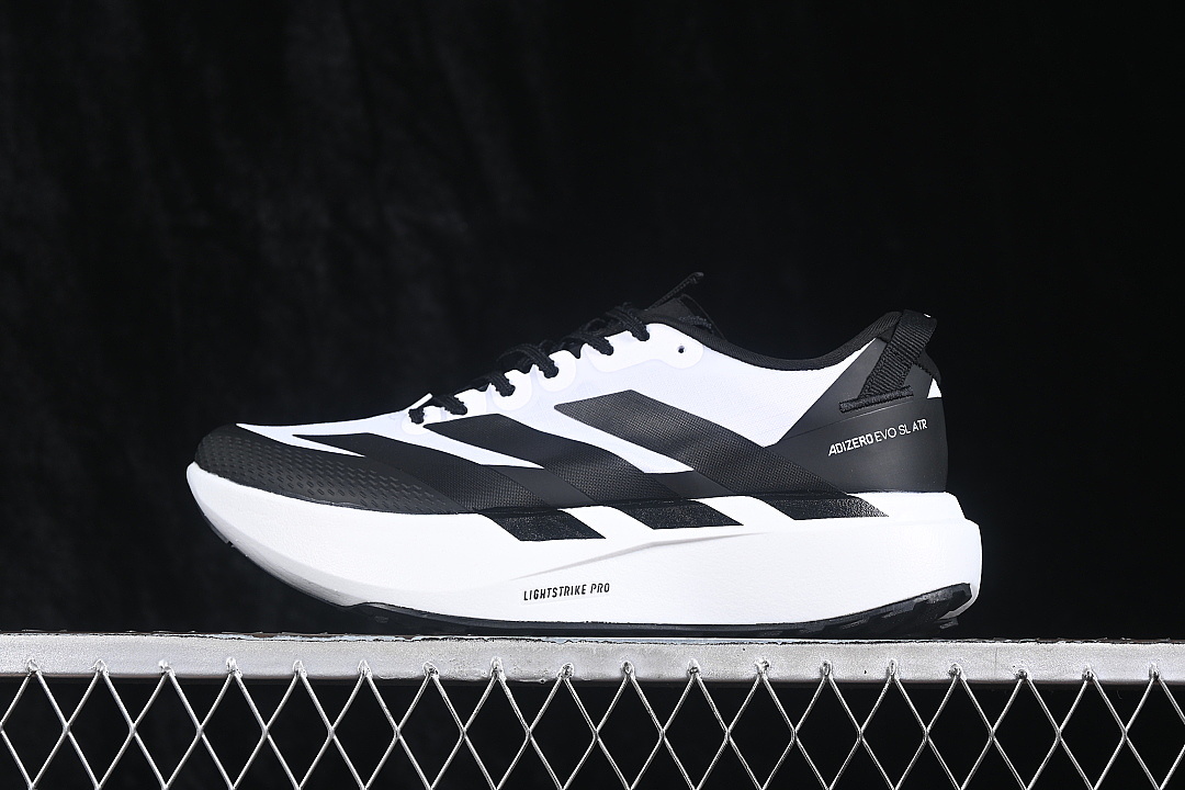 Adidas [KK0577]-[ADIZERO EVO SL RUNNING SHOES WHITE/BLACK]-[WOMAN:36-39]-[MAN:40-45] - Image 2