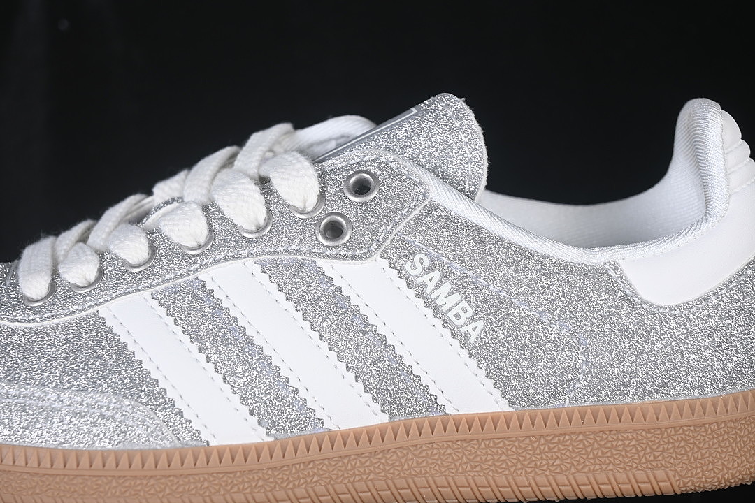 Unbranded [KI6264]-[SAMBA OG CLOVER CASUAL BOARD SHOES SILVER/ARGENTOUS]-[WOMAN:35-39]-[MAN:40-45] - Image 8