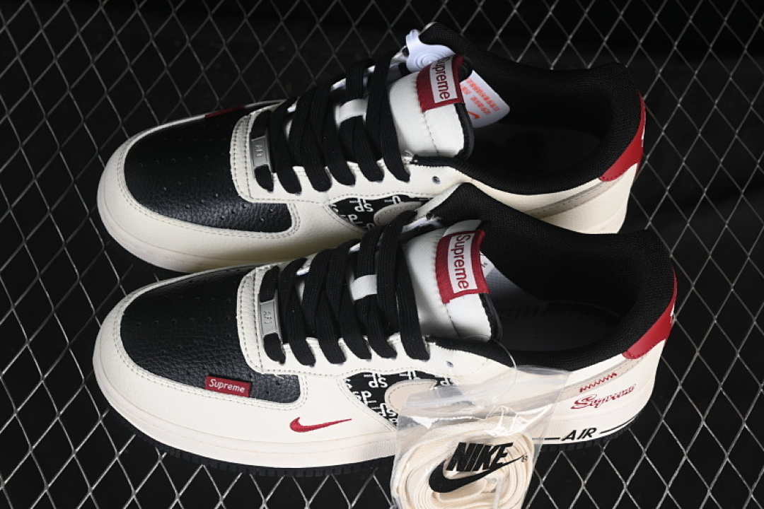 Nike [XD2588-610]-[AIR FORCE 1 07 LOW CASUAL SNEAKERS BLACK/WHITE/RED]-[WOMAN:36-39]-[MAN:40-45] - Image 10
