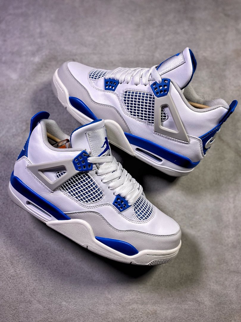 Jordan Jordan [[308497-105]-[AIR 4 RETRO MILITARY BLUE 2012 WHITE/MILITARY BLUE-NTRL GREY]-[MAN:40-46], photo 1