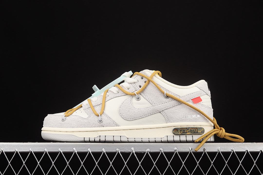 Off-White [DJ0950-105]-[OW X SB DUNK LOW LOT 37 OF 50 SAIL/NEUTRAL GREY/YELLOW]-[WOMAN:36-39]-[MAN:40-46], photo 1