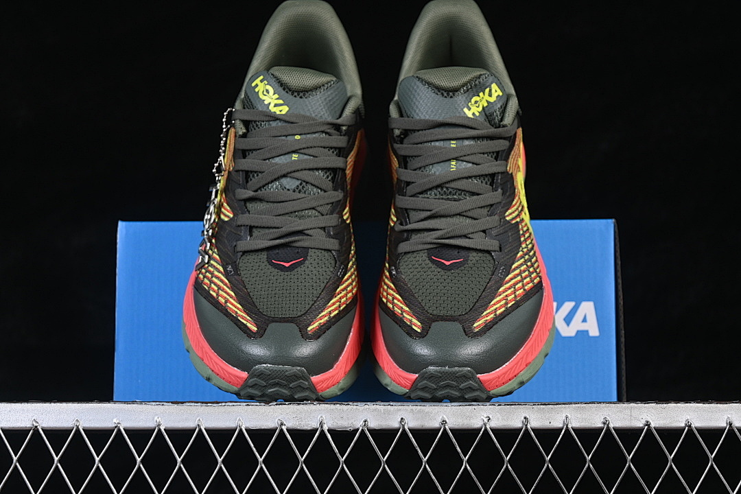Hoka [1129930 TFST]-[MAFATE SPEED 4 RUNNING SHOES RED/BLACK/GREEN/YELLOW]-[WOMAN:36-39]-[MAN:40-45] - Image 12