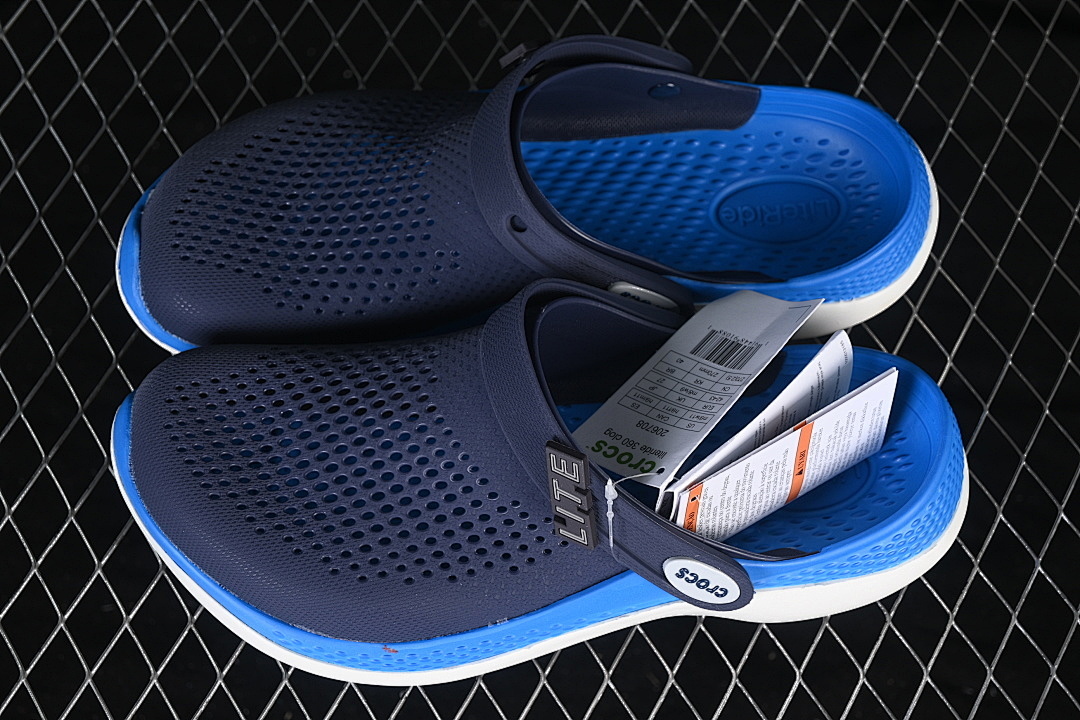 Crocs [LITERIDE 360 CLOG FASHIONABLE ROUND TOED NAVY BLUE/WHITE/DARK BLUE]-[WOMAN:36-39]-[MAN:40-46] - Image 6