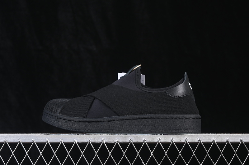 Adidas SUPERSTAR SHELL HEAD LACED CASUAL SNEAKERS BLACK/INKINESS · KH8208, photo 1