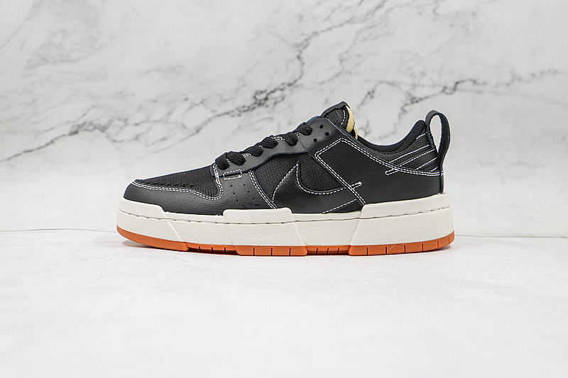 Nike SB DUNK LOW DISRUPT BLACK GUM BLACK/WHITE/LIGHT BROWN · CK6654-002, photo 1