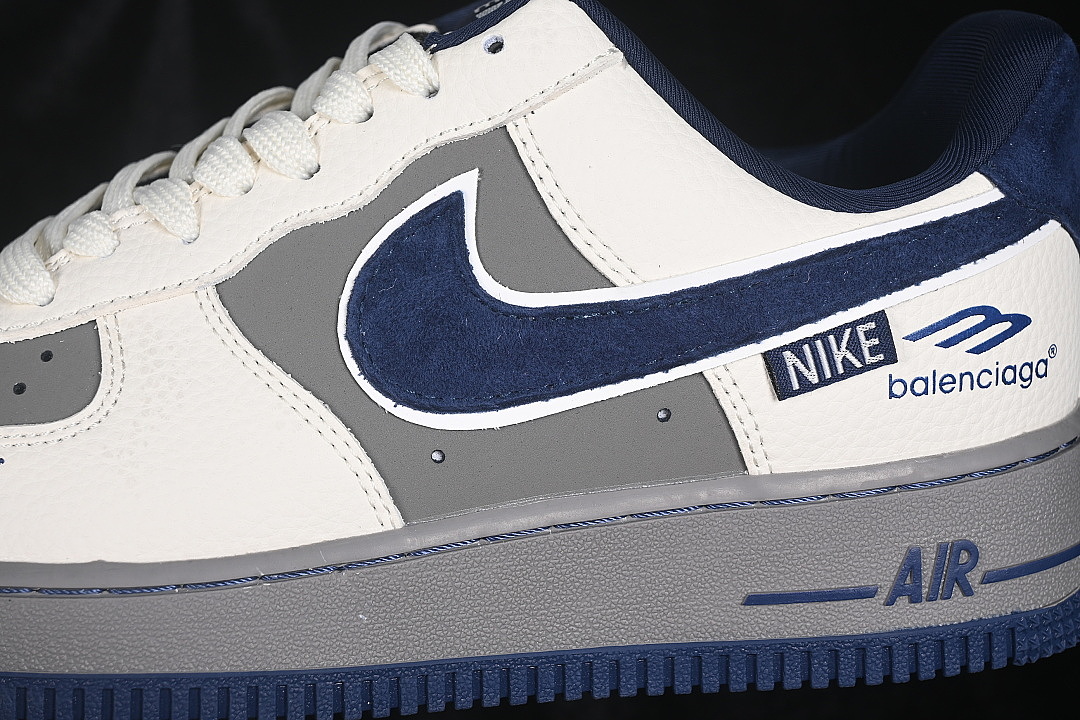 Nike [LD1999-033]-[AIR FORCE 1 07 LOW CASUAL SNEAKERS WHITE/GREY/BLUE]-[WOMAN:36-39]-[MAN:40-45] - Image 8